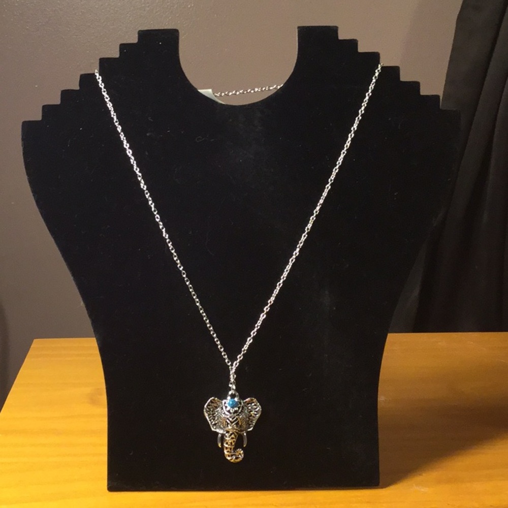 Elephant-Face Pendant Necklace (Brand New!)